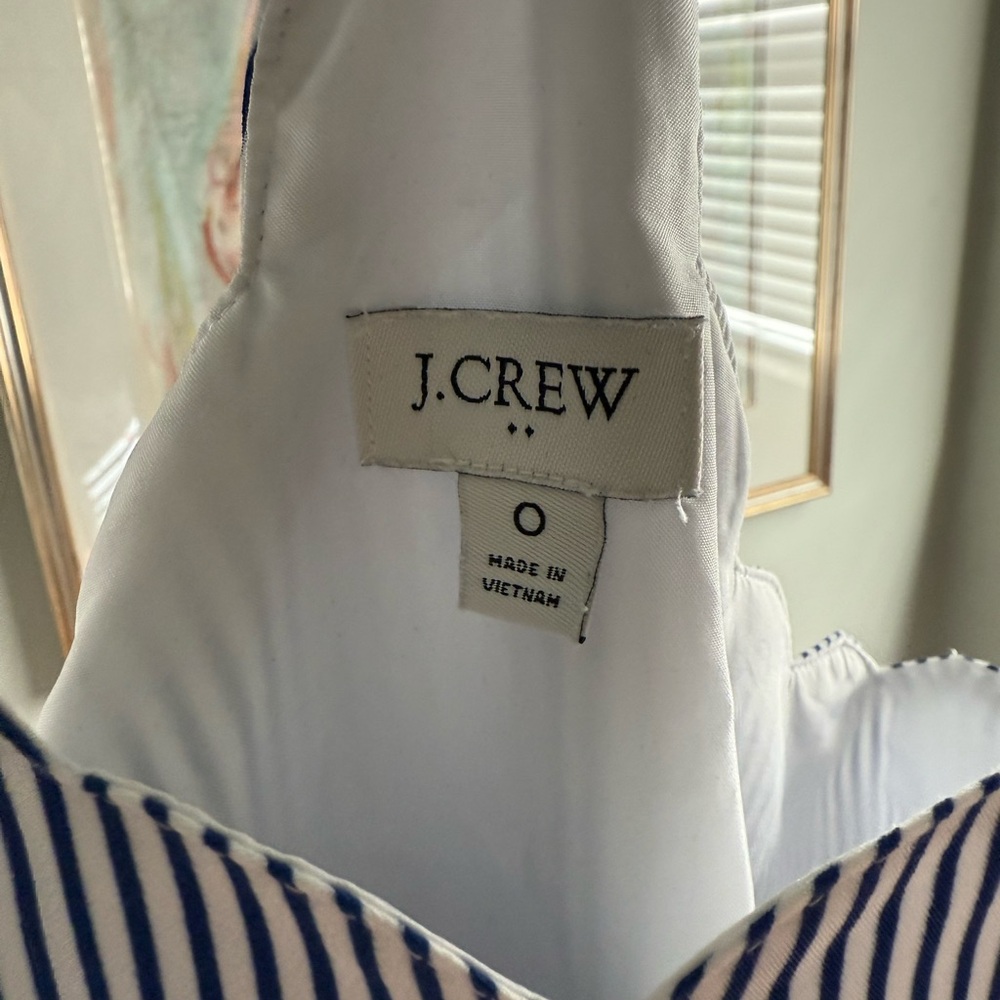 J. Crew Navy and White Striped Top - Picture 2 of 3
